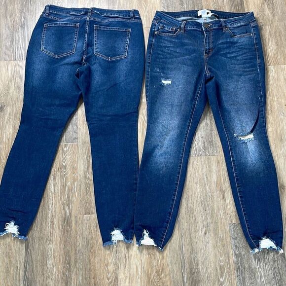 Lane Bryant mid rise skinny jeans signature fit size 14 bundle - Picture 9 of 12